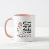 Cute Mom duck word art  マグカップ (左)