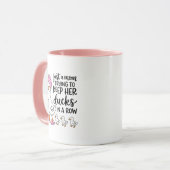Cute Mom duck word art  マグカップ (正面左)