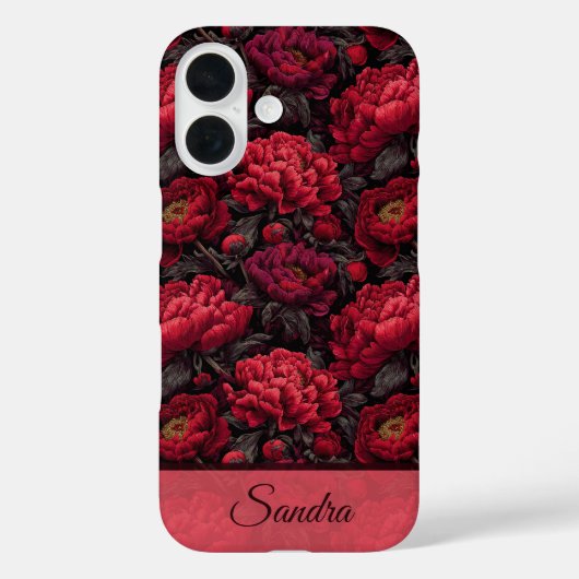 Cute Mom Gift Peony Floral Custom Case-Mate iPhoneケース (裏面)