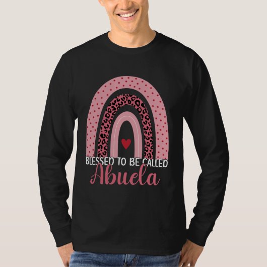 Cute Mom Grandma Blessed To Be Called Abuela Leopa Tシャツ (正面)