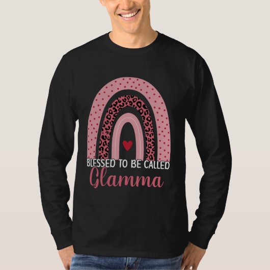 Cute Mom Grandma Blessed To Be Called Glamma Leopa Tシャツ (正面)