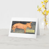 Cute Moment for Myself Dachshund カード (黄色い花)