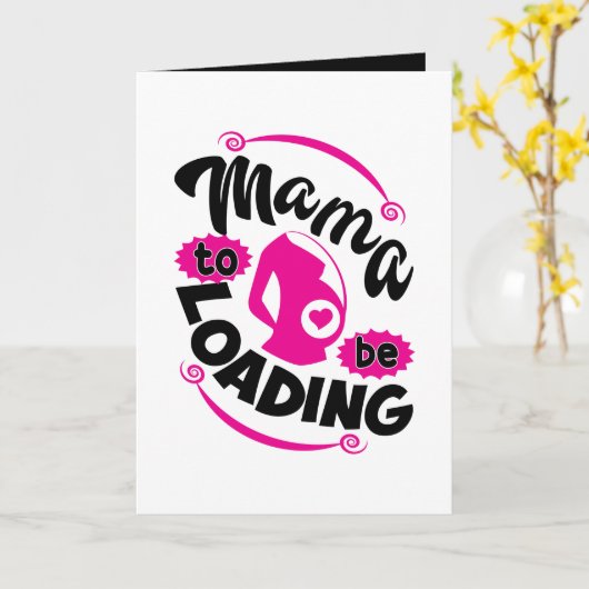 Cute Momma making word art  カード (黄色い花)