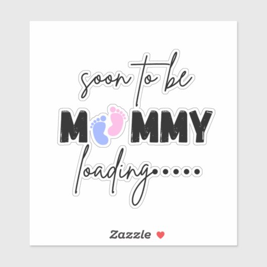 Cute Mommy Loading Soon To Be Sticker - Baby Annou シール (シート)