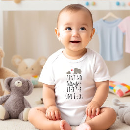 Cute Mommy's Baby Elephants Bodysuit ベビーボディスーツ