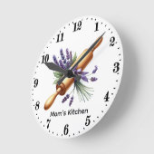 Cute Mom's kitchen baking lovers ラウンド壁時計 (傾斜)