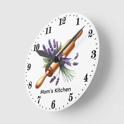 Cute Mom's kitchen baking lovers ラウンド壁時計 (傾斜)