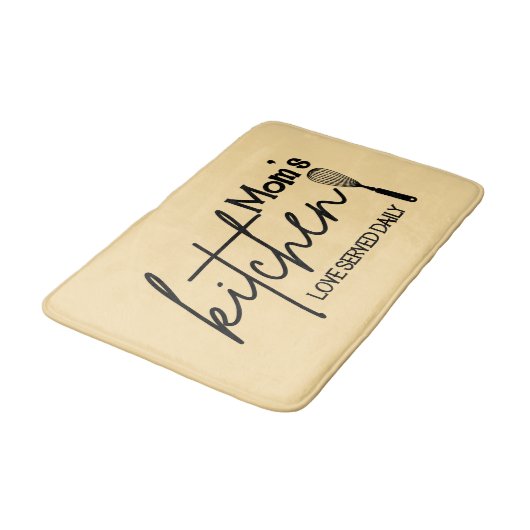 Cute Mom's kitchen word art バスマット (アングル)