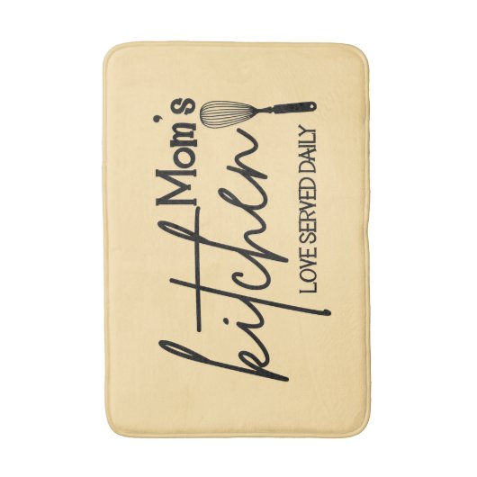 Cute Mom's kitchen word art バスマット (正面縦)