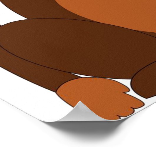 cute monkey ポスター (角)