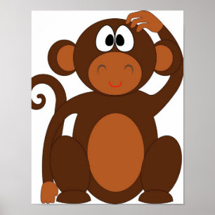 cute monkey ポスター