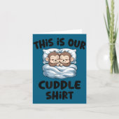 Cute Monkey Couple This Is Our Cuddle カード (正面)