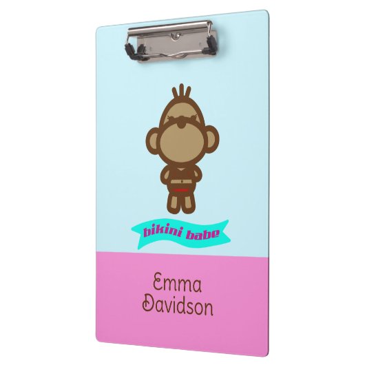 Cute Monkey Custom Name クリップボード (左)