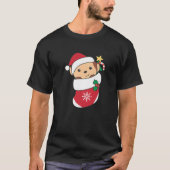 Cute Monkey For Christmas Monkey Tシャツ (正面)