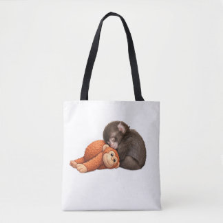 Cute Monkey Friends Tote Bag – Adorable Baby Monke トートバッグ
