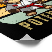 Cute Monkey Japanese Self Defence Karate  ポスター (角)