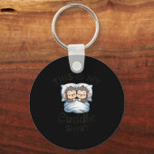 Cute Monkey Sleep Couple This Is My Cuddle キーホルダー (正面)