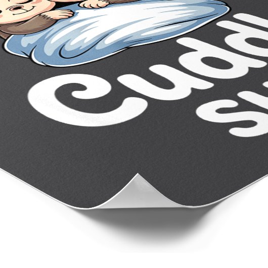 Cute Monkey Sleep Couple This Is My Cuddle  ポスター (角)