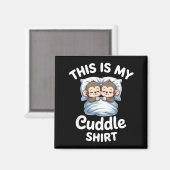 Cute Monkey Sleep Couple This Is My Cuddle マグネット (正面/裏面)