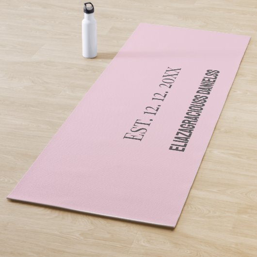 Cute Monogram Initial Personalized Yoga Mat Gift ヨガマット (インサイチュ)