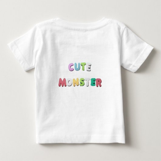 Cute Monster ベビーTシャツ (裏面)