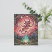 Cute Monster at the Campfire ポストカード (スタンド正面)