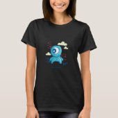 Cute Monster Cartoon Character Design | Blue Doodl Tシャツ (正面)