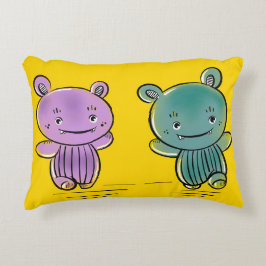 Cute Monster Friends Decorative Cushion アクセントクッション