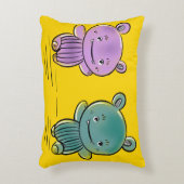 Cute Monster Friends  Decorative Cushion アクセントクッション (正面(垂直))