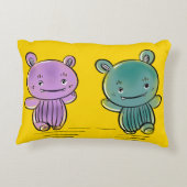 Cute Monster Friends  Decorative Cushion アクセントクッション (裏面)
