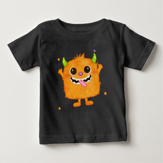 Cute Monster Kids Tee, Birthday Gift for Boys  ベビーTシャツ (正面)