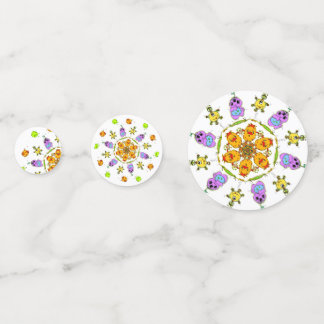 cute monster paper plates confetti  コンフェッティ