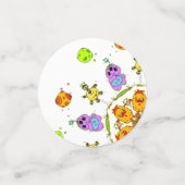 cute monster paper plates confetti  コンフェッティ (スモール正面)