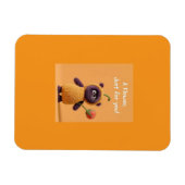 Cute Monster with Flower Magnet  Fun Birthday Gift マグネット (横)