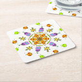 cute monsters スクエアペーパーコースター (アングル)