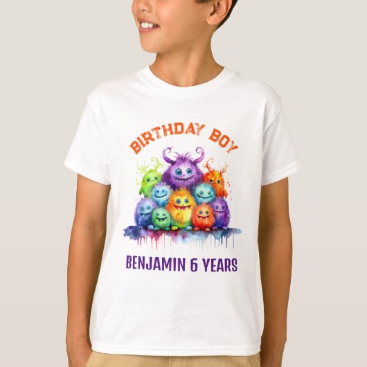 Cute Monsters Kids Birthday Party  Tシャツ (正面)