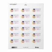 Cute Moon Bunny Girl  ラベル (フルシート)