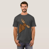 Cute Moose Elk Deer Funny Alaska Moose Small gift Tシャツ (正面フル)