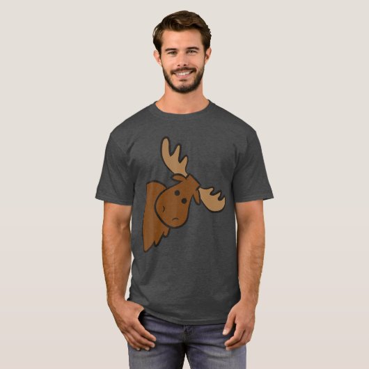 Cute Moose Elk Deer Funny Alaska Moose Small gift Tシャツ (正面フル)