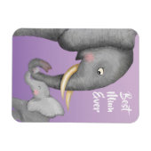 Cute mother & baby elephant magnet マグネット (横)