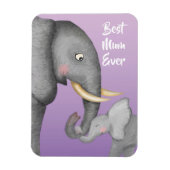 Cute mother & baby elephant magnet マグネット (縦)