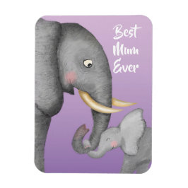 Cute mother & baby elephant magnet マグネット