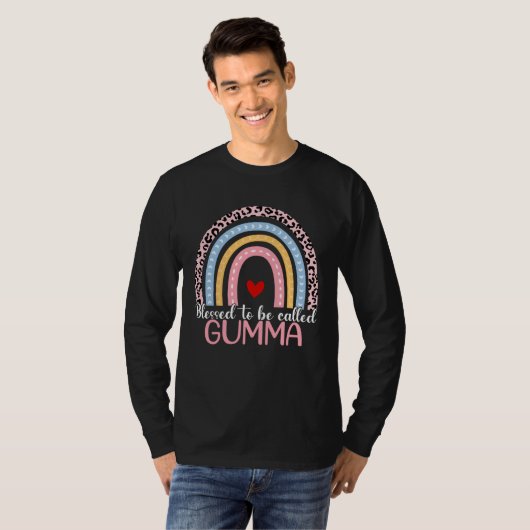 Cute Mother s Day Blessed To Be Called Gumma Rainb Tシャツ (正面フル)