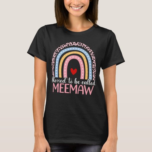 Cute Mother s Day Blessed To Be Called Meemaw Rain Tシャツ (正面)