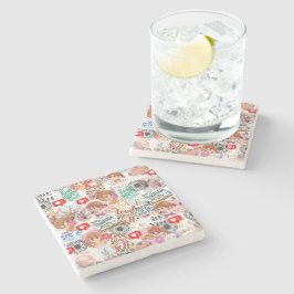 Cute Motivational – Positive Quote Kawaii  ストーンコースター