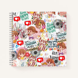 Cute Motivational – Positive Quote Kawaii  ノートブック