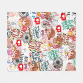 Cute Motivational – Positive Quote Kawaii  フリースブランケット (正面(横))