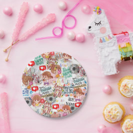 Cute Motivational – Positive Quote Kawaii  ペーパープレート