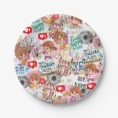 Cute Motivational – Positive Quote Kawaii  ペーパープレート (正面)