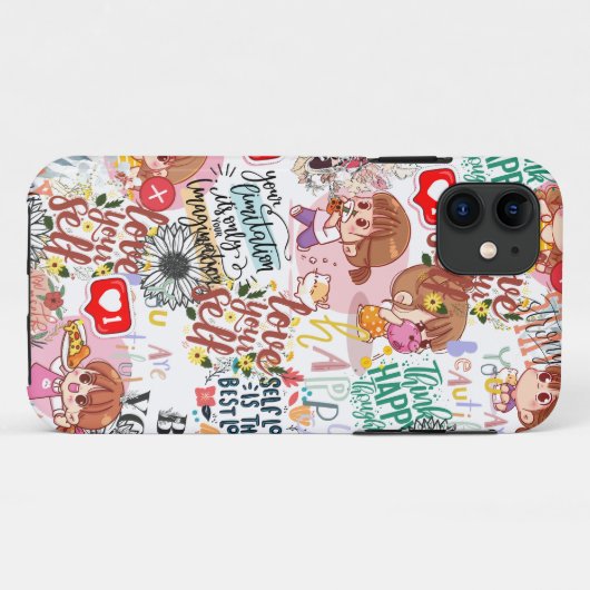 Cute Motivational – Positive Quote Kawaii  Case-Mate iPhoneケース (裏面(横))